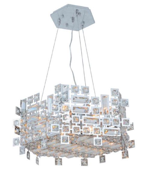 01HEX23CH 23.2&quot; X 9&quot; CHROME ORAN HEXAGON