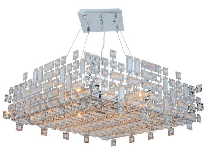 01SQR27CH 26.6&quot; X 9.5&quot; CHROME ORAN SQUARE