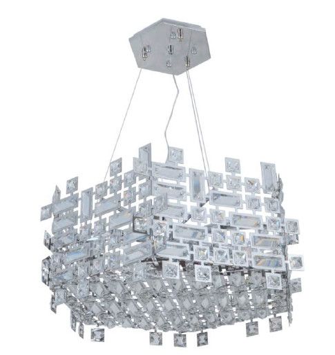 01HEX24CH 24.4&quot; X 9&quot; CHROME ORAN HEXAGON