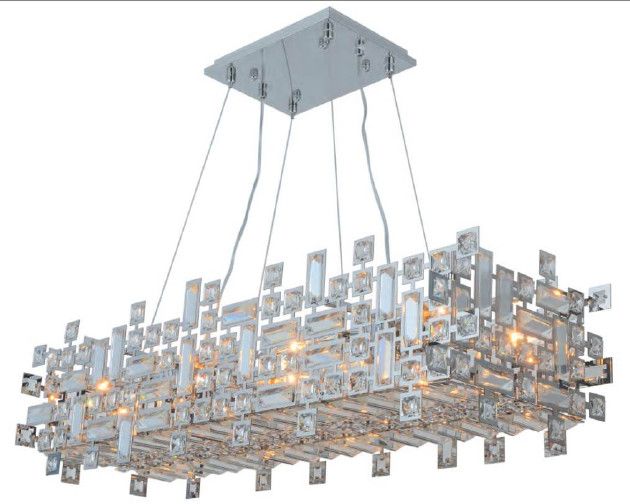 01REC35CH 35&quot; X 11&quot; CHROME ORAN RECTANGULAR