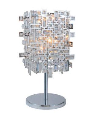 01TBL13CH 13&quot; X 28&quot; CHROME ORAN TABLE LAMP