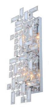 01WSC24CH 8&quot; X 24&quot; CHROME ORAN WALL SCONCE