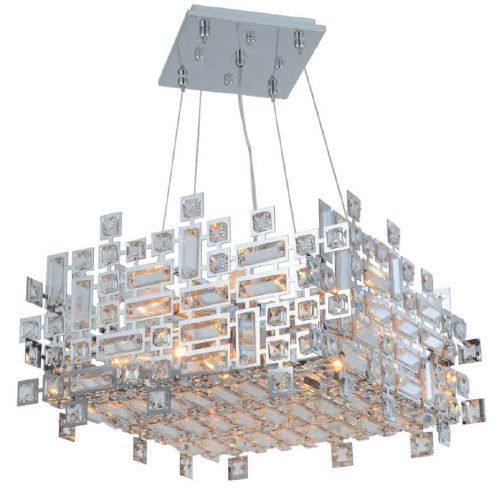 01SQR19CH 19.4&quot; X 9.5&quot; CHROME ORAN SQUARE