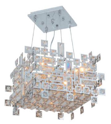 01SQR17CH 16.6&quot; X 9.5&quot; CHROME ORAN SQUARE