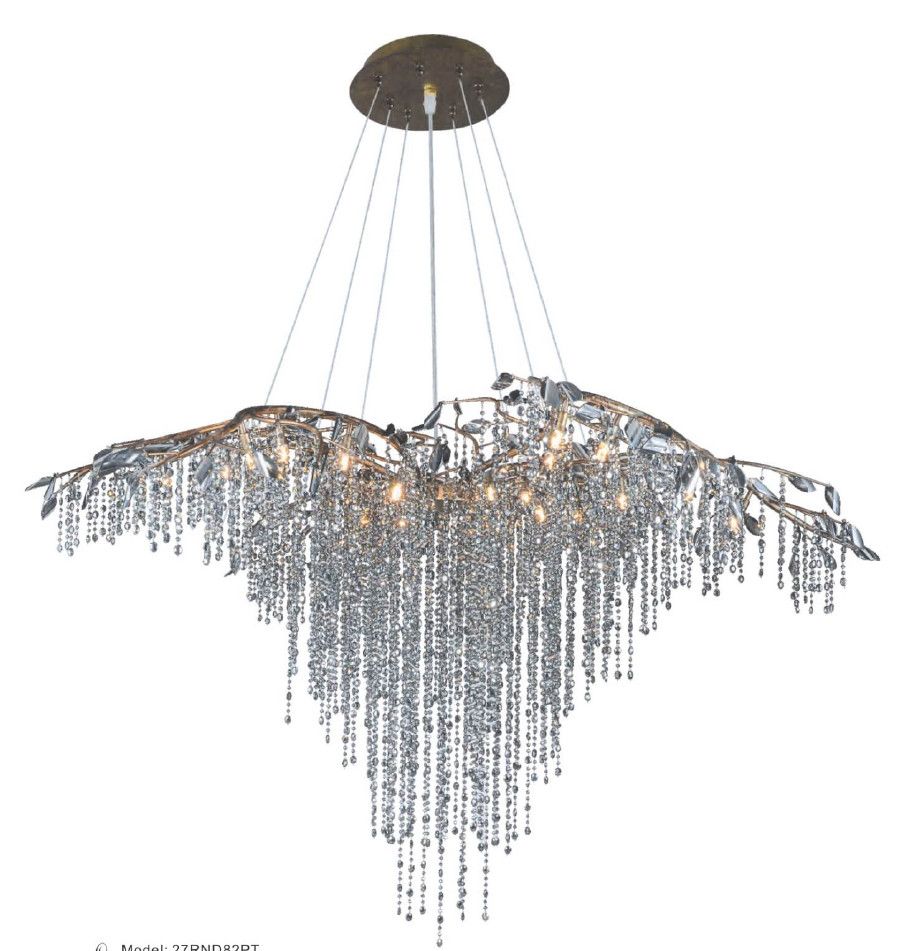 27RND82PT 82&quot; X 42&quot; PEWTER - SMOKEY CRYSTALS