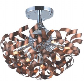 30FLT28AG 27.5&quot; X 14&quot; RIETI ANTIQUE GOLD FLUSHMOUNT