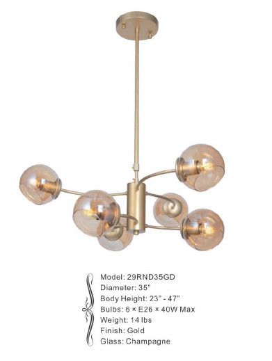 29RND35GD 35&quot; X 23&quot; SHINE GOLD ROUND