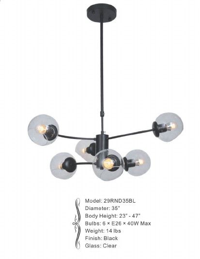 29RND35BL 35&quot; X 23&quot; SHINE BLACK ROUND