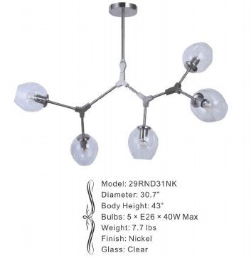29RND31NK 30.7&quot; X 43&quot; SHINE NICKEL ROUND