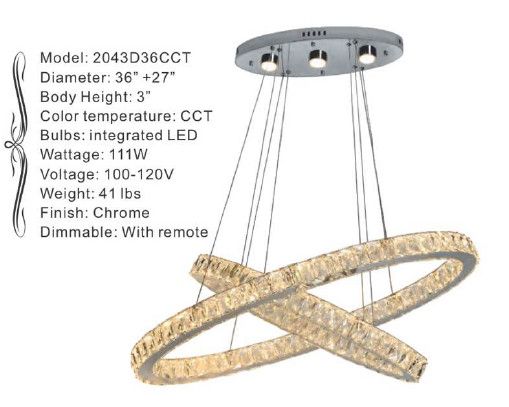 2043D36CCT 36&quot;+ 27&quot; SAMSUNG LED CHROME OVAL-2 TIER