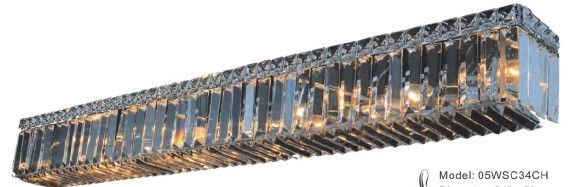 05WSC34CH 34&quot; X 5&quot; RIYADH CHROME WALL SCONCE