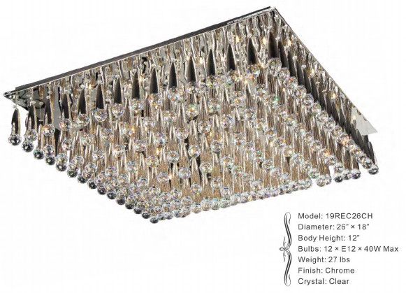19REC26CH 26&quot; X 18&quot; ALASKA CHROME RECTANGULAR