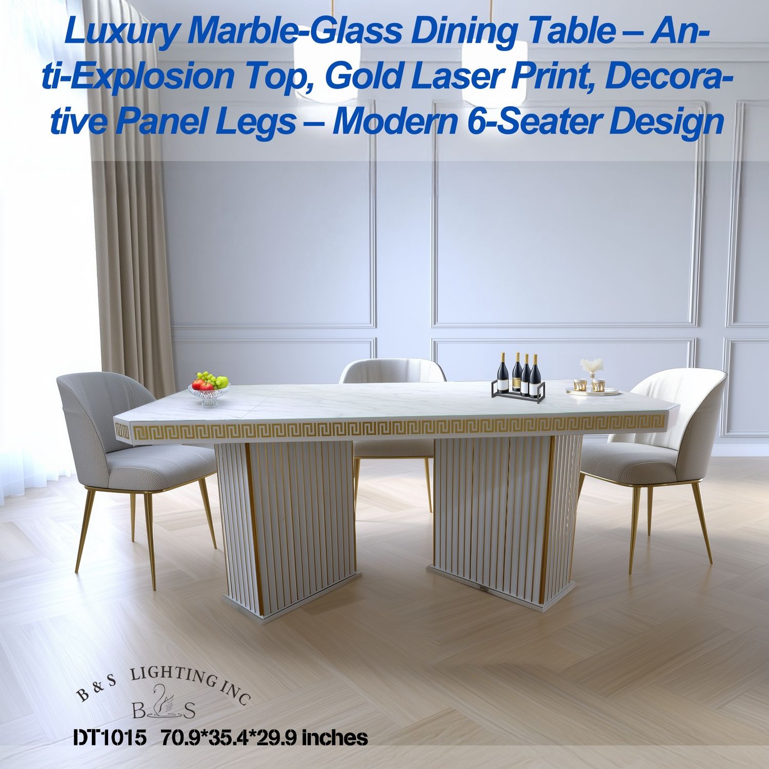 DT1015 – Dining Table 70.9&quot;×35.4&quot;×29.9&quot;