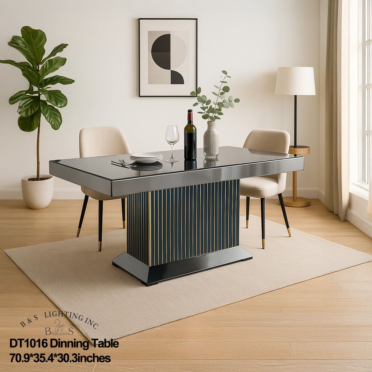 DT1016 – Dining Table 70.9&quot;×35.4&quot;×30.3&quot;