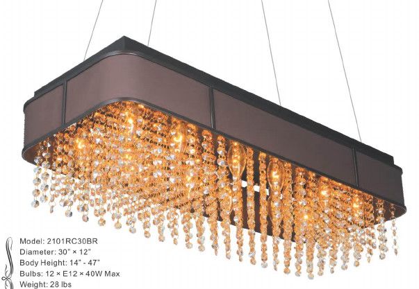 2101RC30BR 30&quot; X 12&quot; GHANA DARK BROWN RECTANGULAR