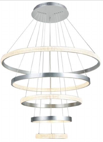 3000H5RS 39&quot; + 32&quot;+24&quot;+16&quot;+12&quot; RINGS SILVER ROUND-5 TIERS