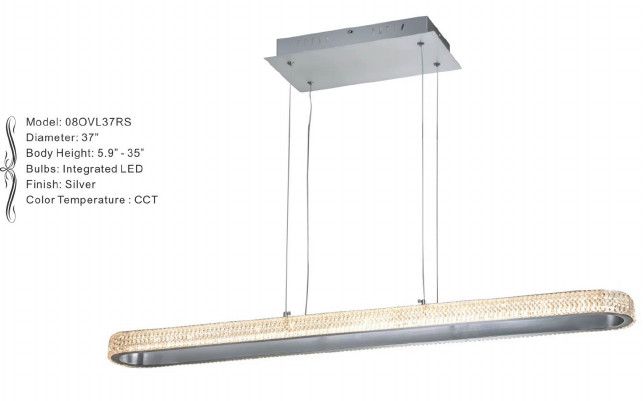 08OVL37RS 37&quot; X 5.9&quot; SILVER BAR