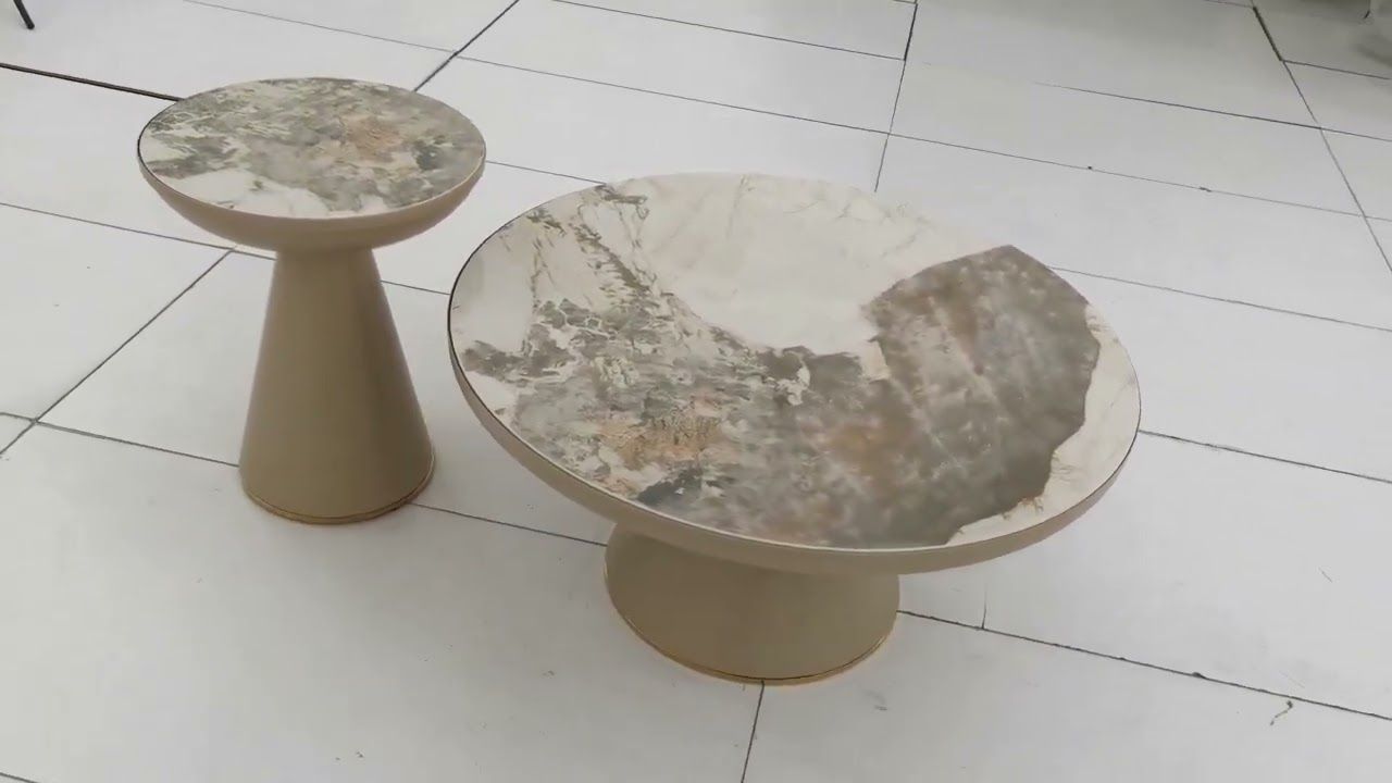 ET2006G 19 X 20 IRON + CERAMIC END TABLE