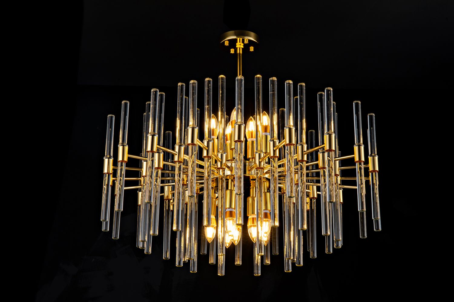 24008RND32G 32"X22" 16L TRANSITIONAL CHANDELIER