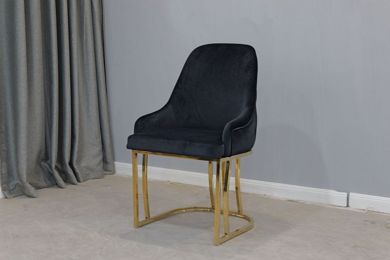 DC2021 Black and gold color dining chair