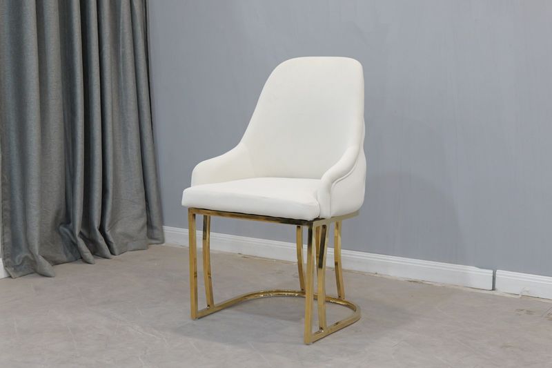 DC2022 Cream and gold color dining chair