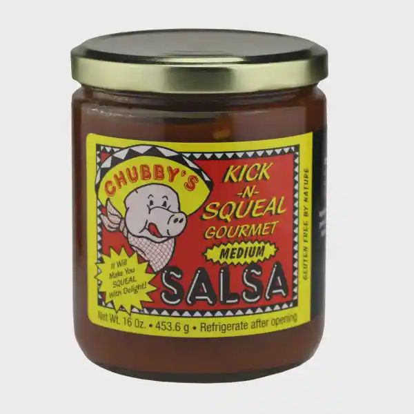 16oz Chubby’s Kick N Squeal Premium "Medium" Salsa