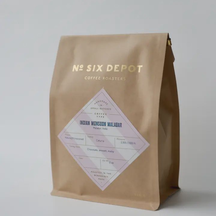 12oz No. Six Depot "Indian Monsooned Malabar" Whole Bean Coffee