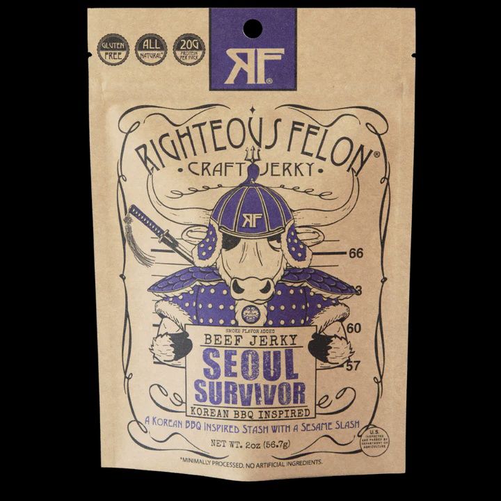 2oz Righteous Felon "Seoul Survivor" Beef Jerky