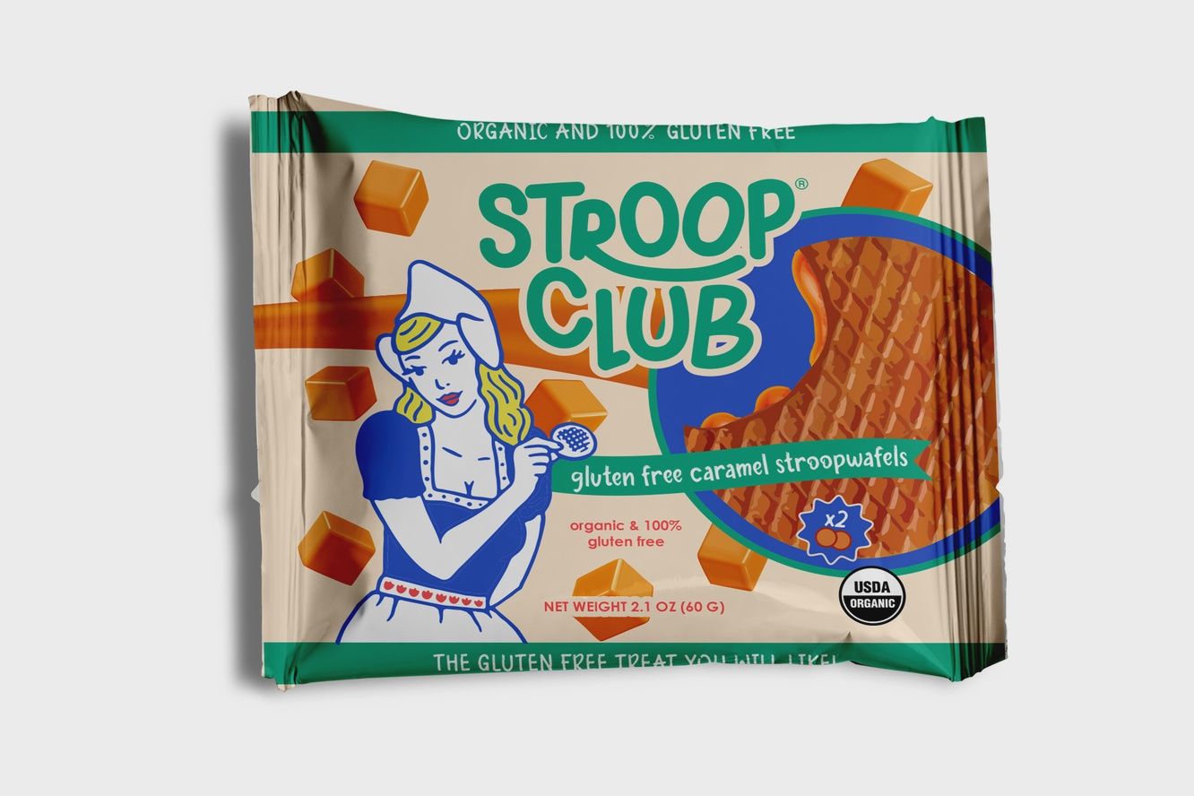 2.3oz Stroop Club "Gluten Free Caramel" Organic Stroopwafel