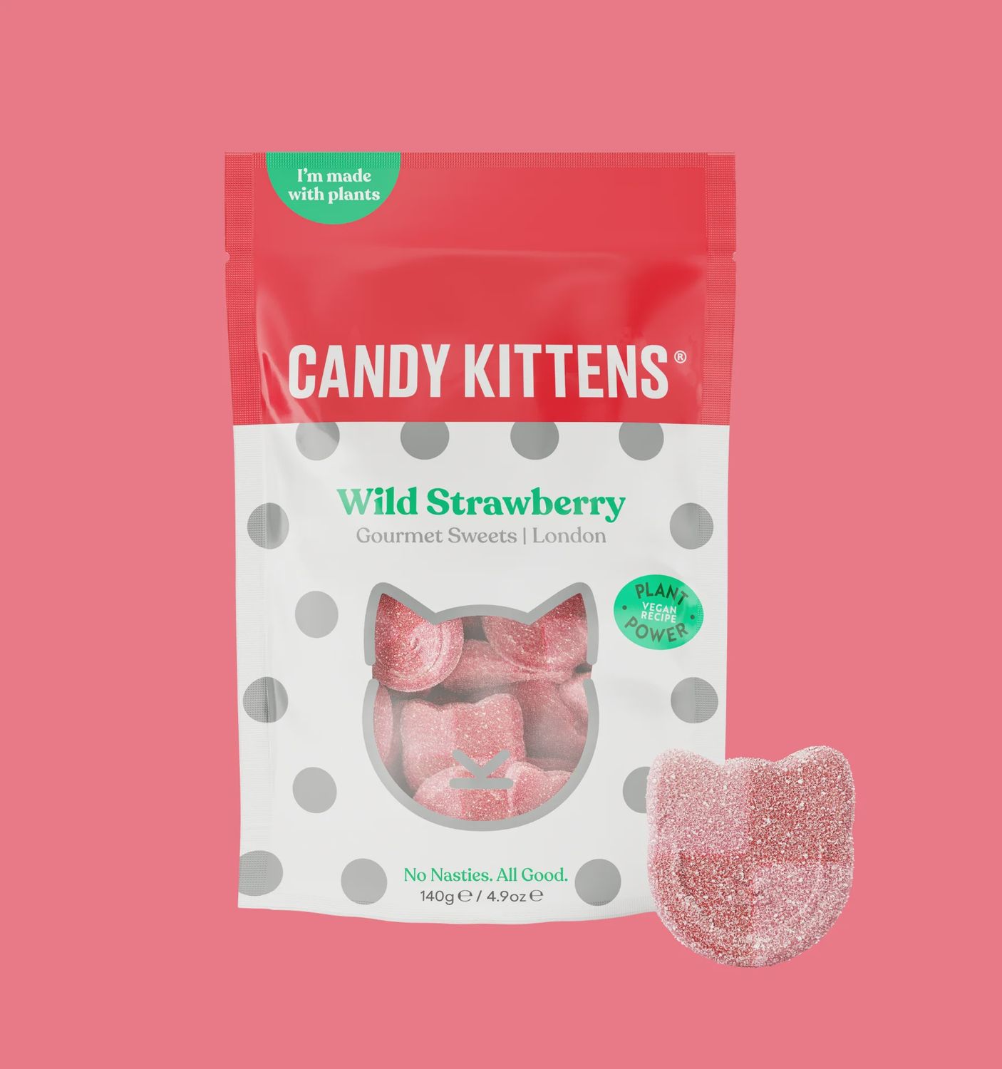 4.9oz Candy Kittens "Wild Strawberry" Gourmet Sweets
