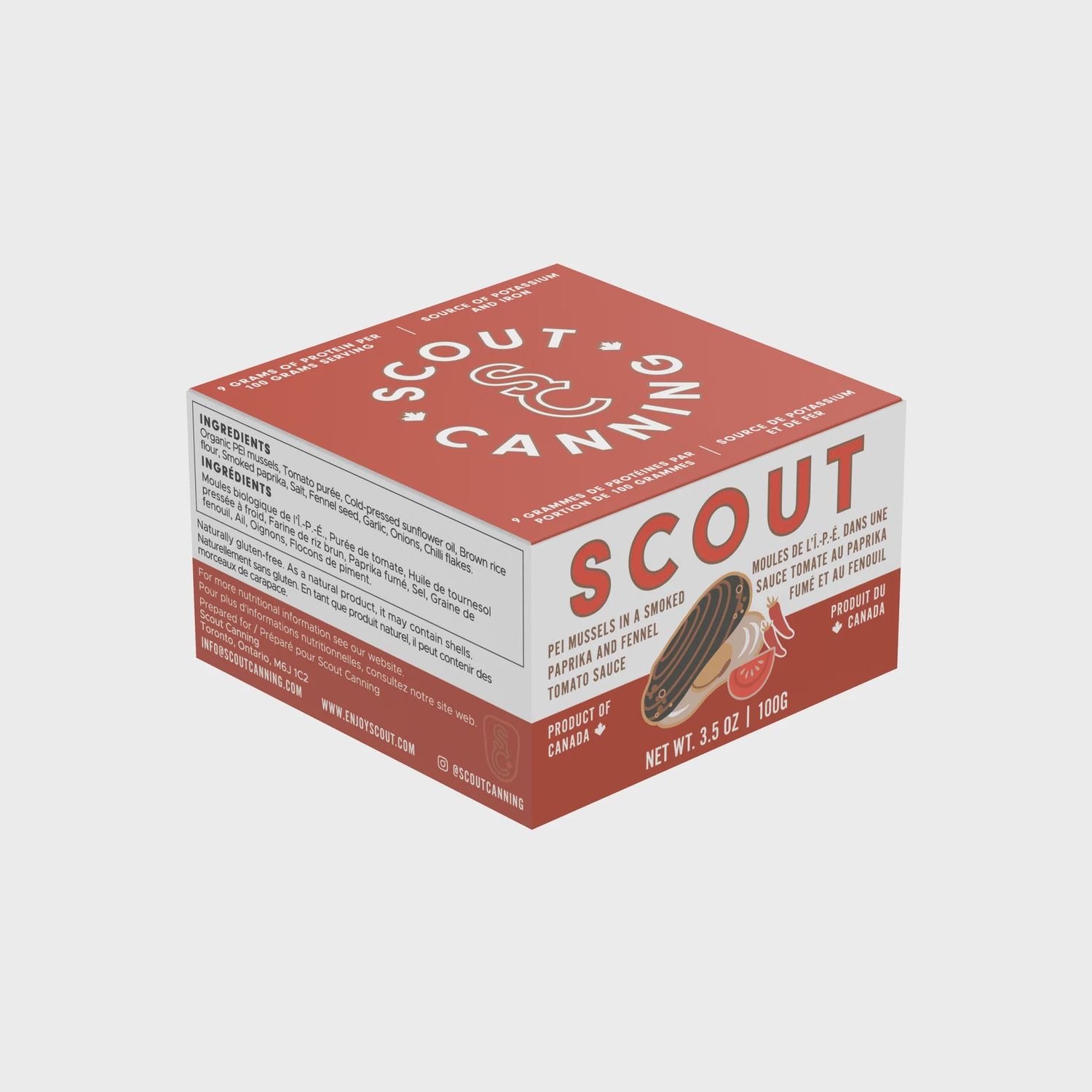 3.5oz Scout "Organic PEI Mussels" with Smoked Paprika &amp; Fennel Tomato Sauce