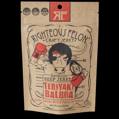 2oz Righteous Felon "Teriyaki Balboa" Beef Jerky