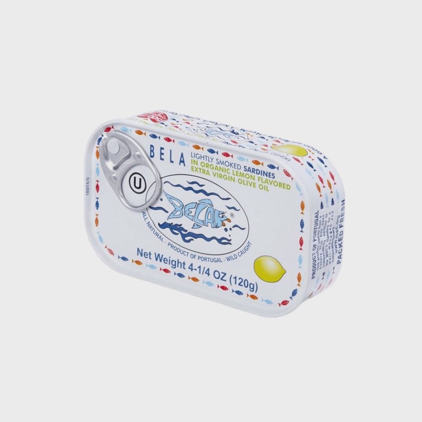 4.25oz Bela "Lightly Smoked Sardines in Organic EVOO with Lemon”