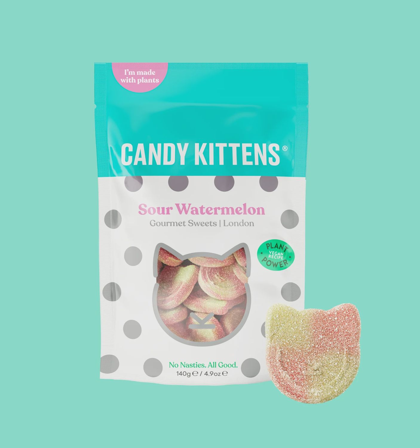 4.9oz Candy Kittens "Sour Watermelon" Gourmet Sweets