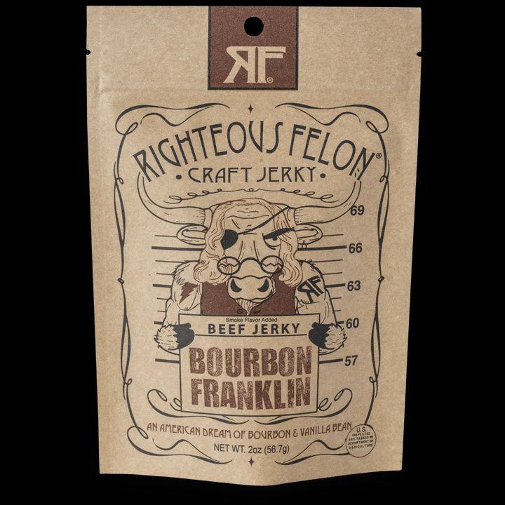 2oz Righteous Felon "Bourbon Franklin" Beef Jerky