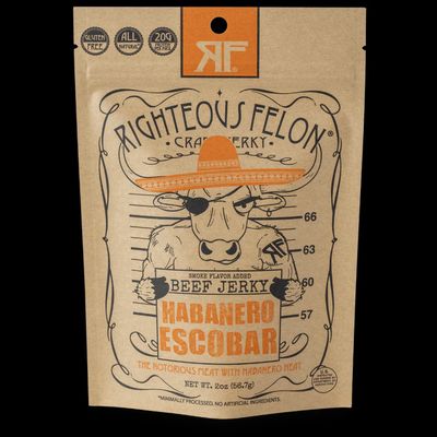 2oz Righteous Felon "Habanero Escobar" Beef Jerky