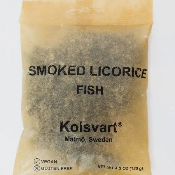 4.2oz Kolsvart "Smoked Licorice" Gummy Fish Candy