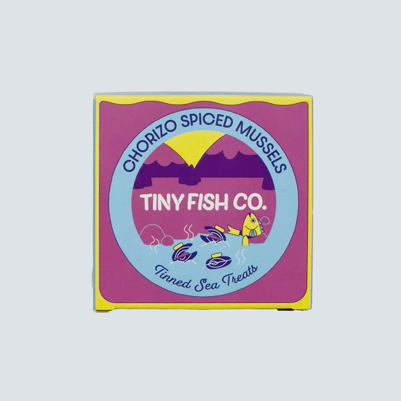 3.5oz Tiny Fish Co. "Chorizo Spiced Mussels w/ Sherry Vinegar"