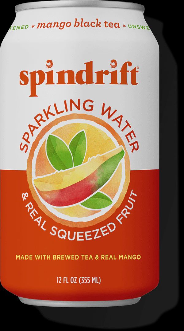 12oz-C Spindrift "Mango Black Tea" Seltzer