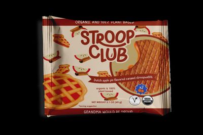 2.3oz Stroop Club "Dutch Apple Pie Caramel" Organic Stroopwafel