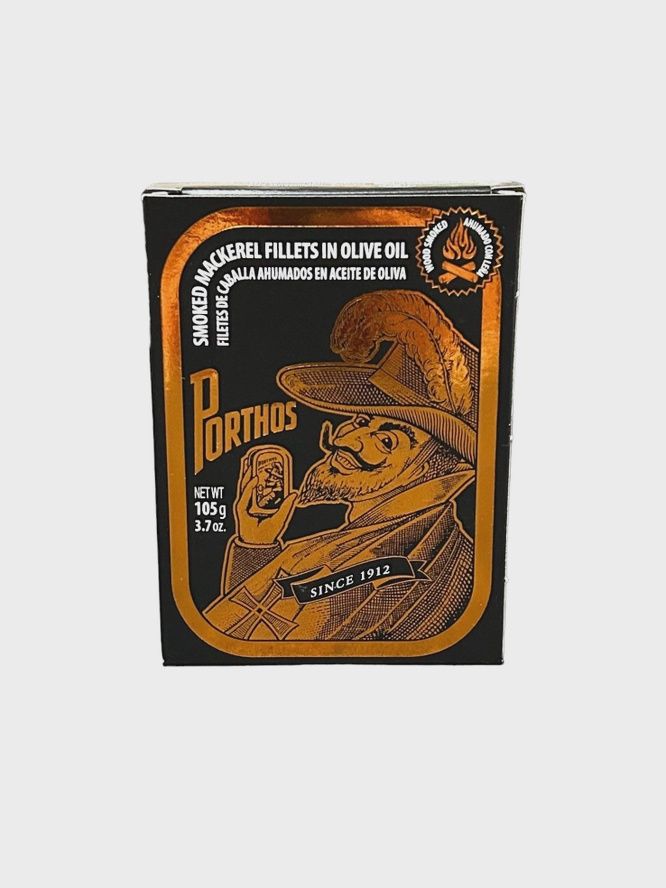 3.7oz Porthos "Smoked Mackerel in Olive Oil"