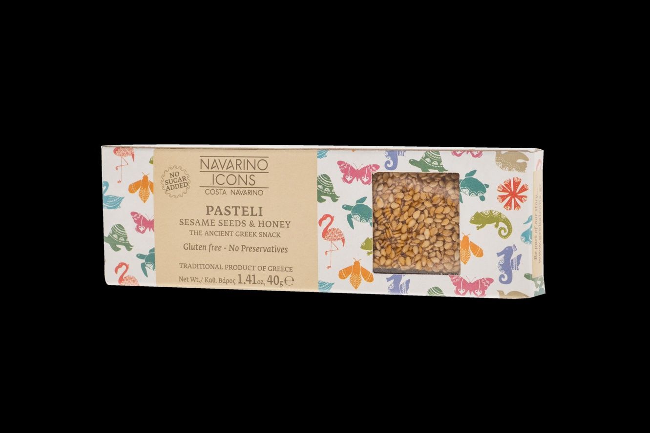 1.41oz Navarino Icons "Pasteli Sesame Seed Bar"