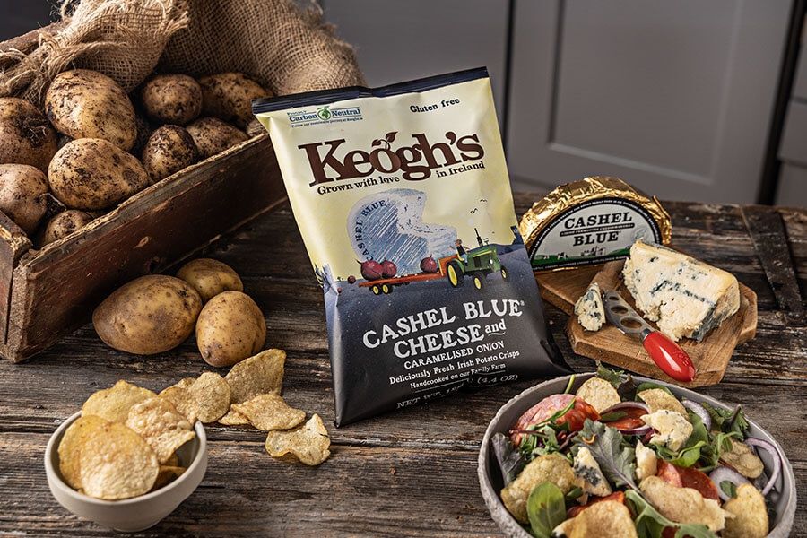 4.4oz Keogh's Irish "Cashel Blue" Potato Crisps