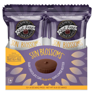 1.4oz Vermont Nut Free Chocolates "Sun Blossoms" Dark Chocolate