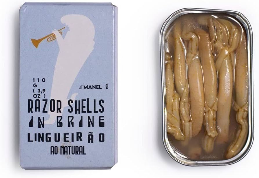 3.9oz Ati Manel "Razor Shells in Brine"