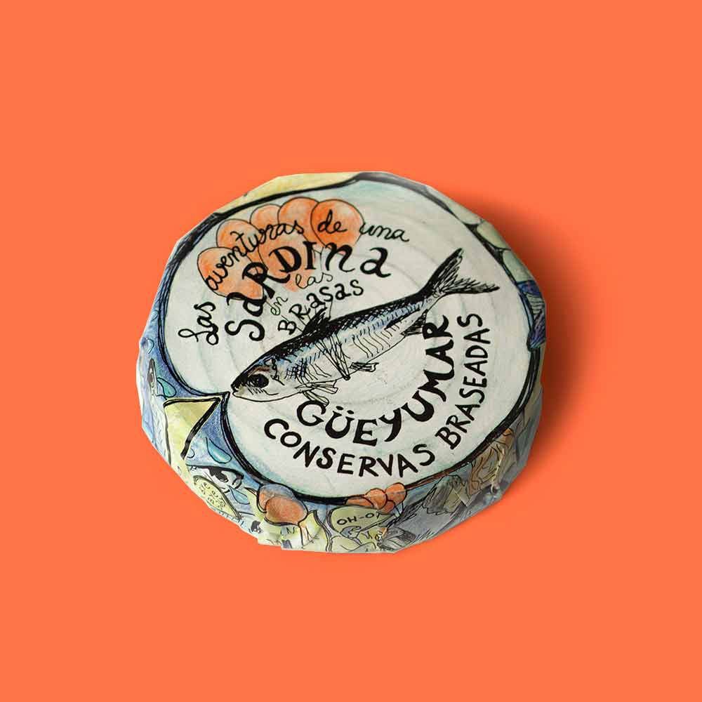 5.3oz Güeyu Mar "Chargrilled Smoked Sardine Tails in EVOO"