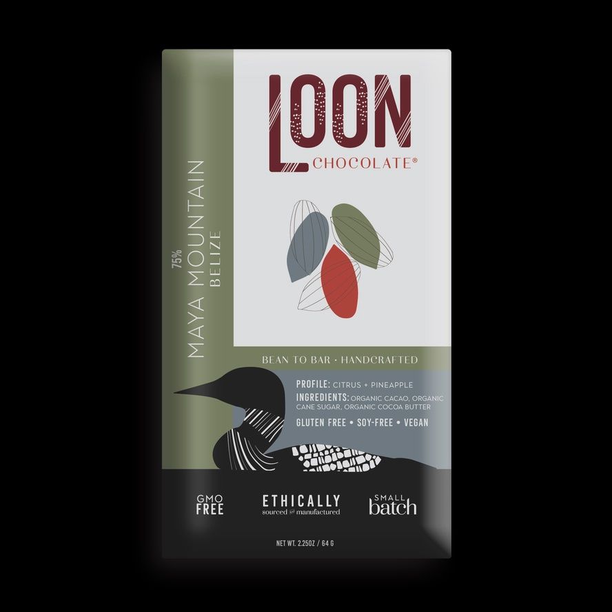 2.5oz Loon "Maya Mountain Belize 75% Dark" Chocolate