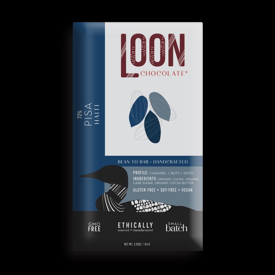 2.5oz Loon "Haiti Pisa 72% Dark" Chocolate
