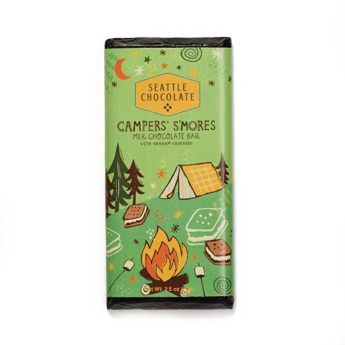 2.5oz Seattle Chocolate "Campers' S'mores" Truffle Bar