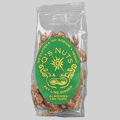 2.5oz Q's Nuts "Key Lime Ginger Almonds"